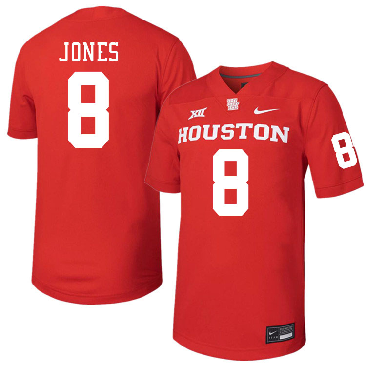 Houston Cougars #8 Marcus Jones College Football Jerseys Stitched Sale-Red